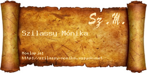 Szilassy Mónika névjegykártya